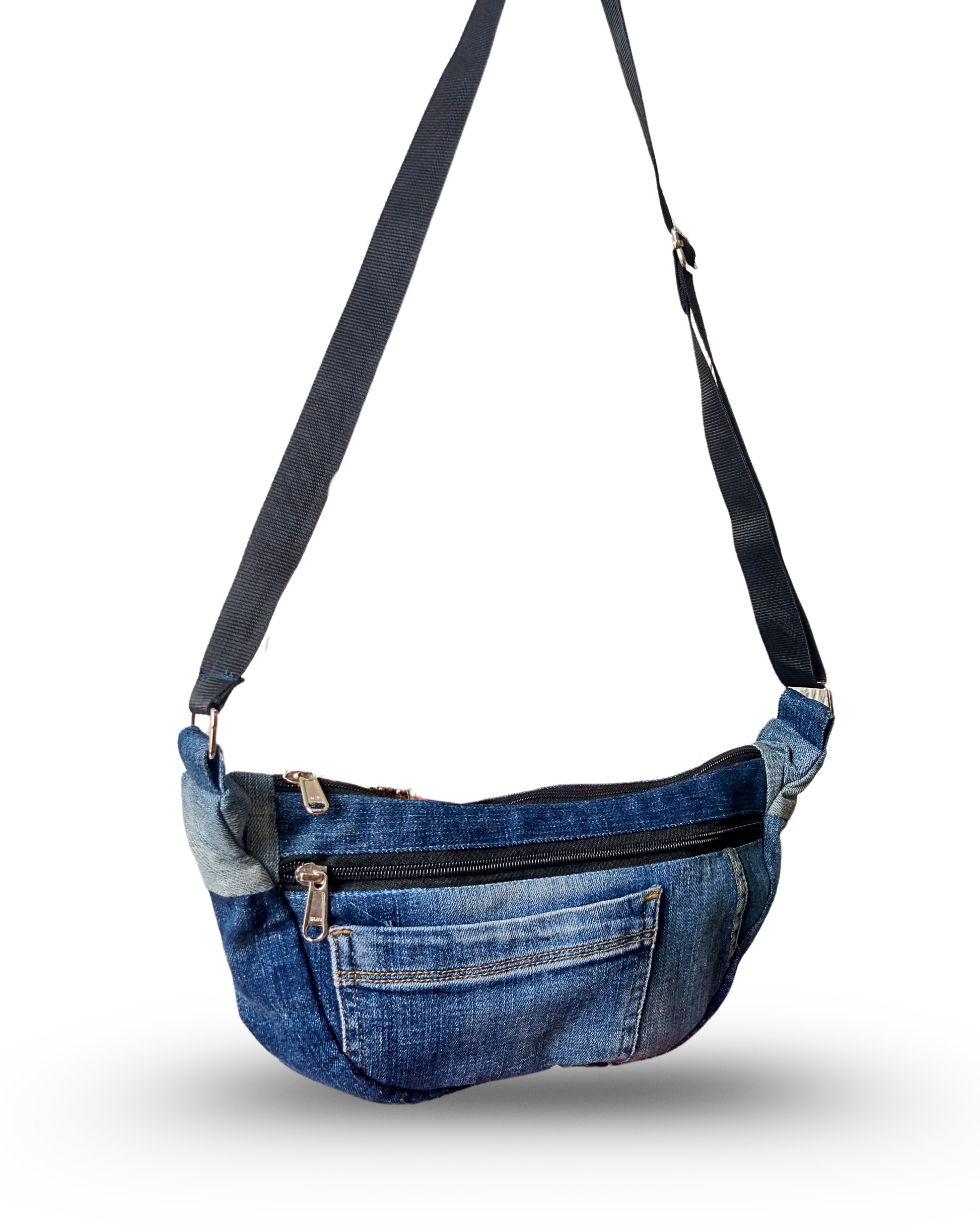 upcycled denim waist pouch